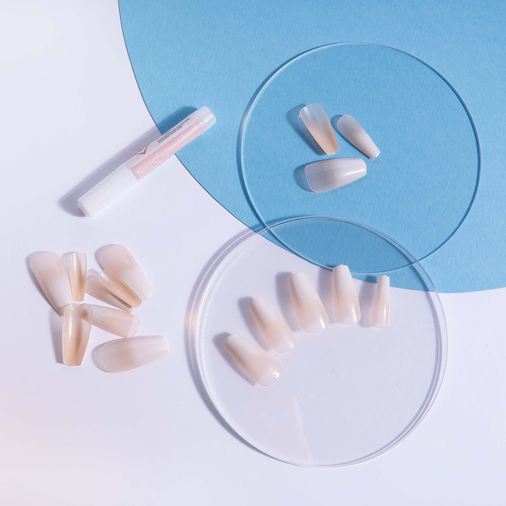 HQ Long Coffin Ombre Acrylic Nails