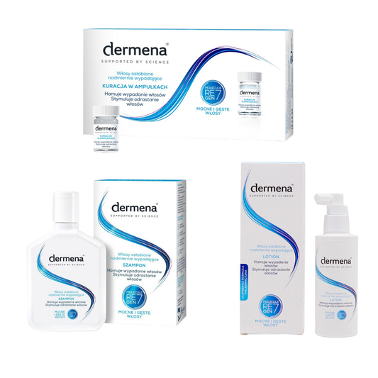 Dermena Complete Hair Loss Treatment (AMPOULE+lOTION SPRAY+Shampoo )-OFFER