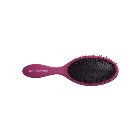 Brushworks  Oval Detangling Hair Brush-Pink