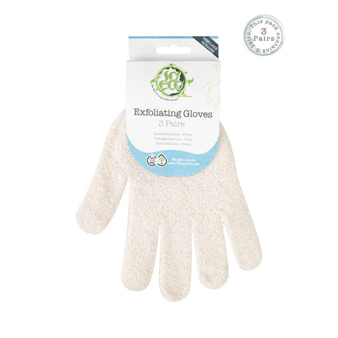SoEco Bath Exfoliating Gloves-3pack