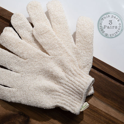SoEco Bath Exfoliating Gloves-3pack
