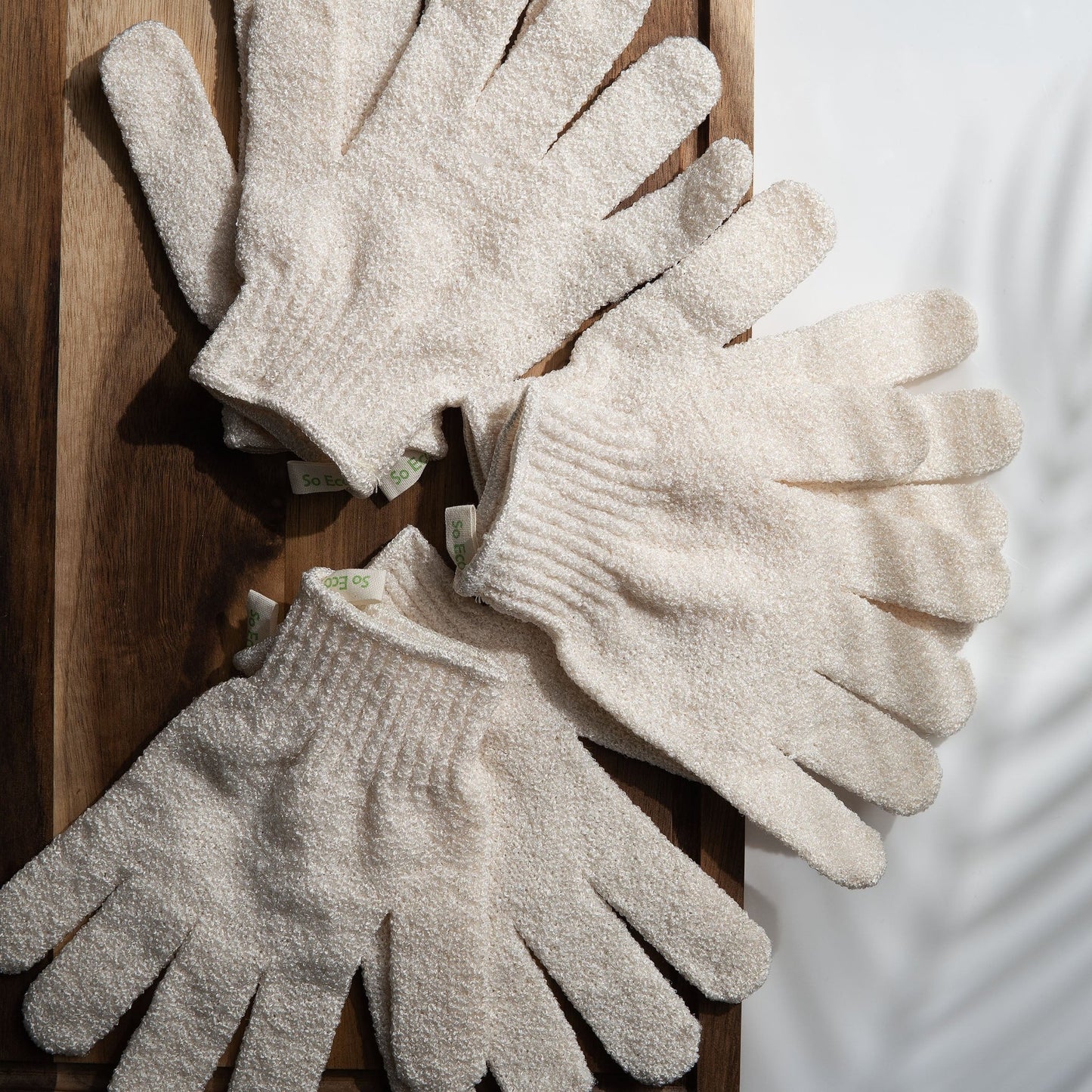 SoEco Bath Exfoliating Gloves-3pack