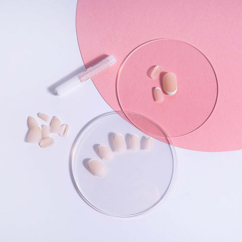 HQ Square Nude Acrylic Nails
