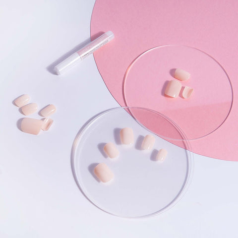 HQ Square Nude Acrylic Nails