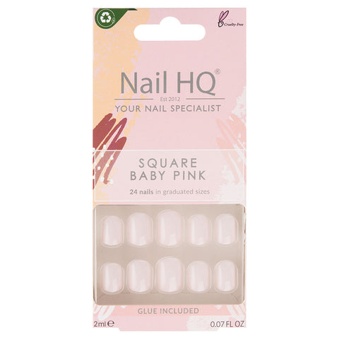 HQ Square Baby Pink Acrylic Nails