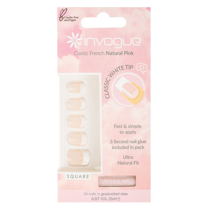 اظافر اكريليك بينك سكوير انفوجوا