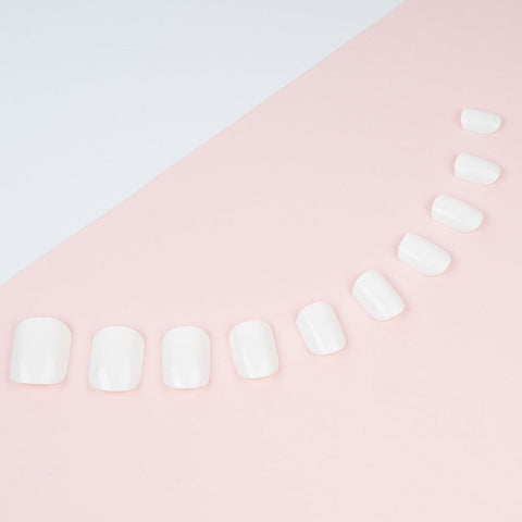 Invogue White Square Acrylic Nails