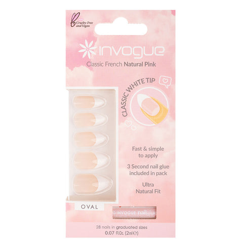 Invogue Pink Oval Acrylic Nails
