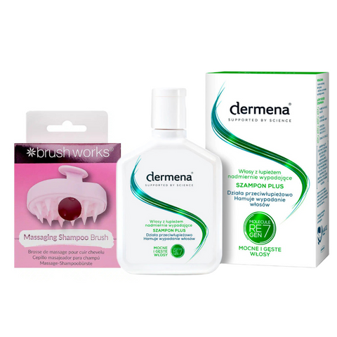 Dermena Hair Antidandruff Shampoo -200 Ml + BW Massage Shampoo Brush