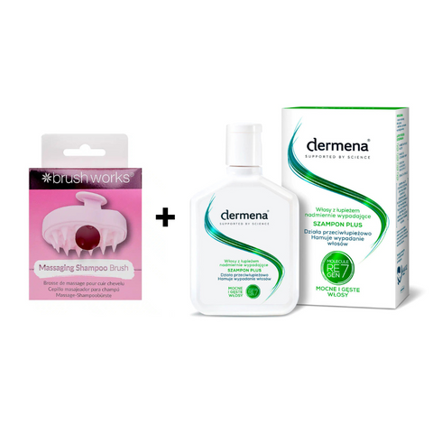Dermena Hair Antidandruff Shampoo -200 Ml + BW Massage Shampoo Brush