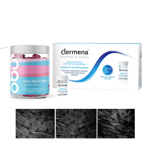 Dermena Amp 15 amp & Obu Hair Gummies 60 gummies-Hair Treatment Course