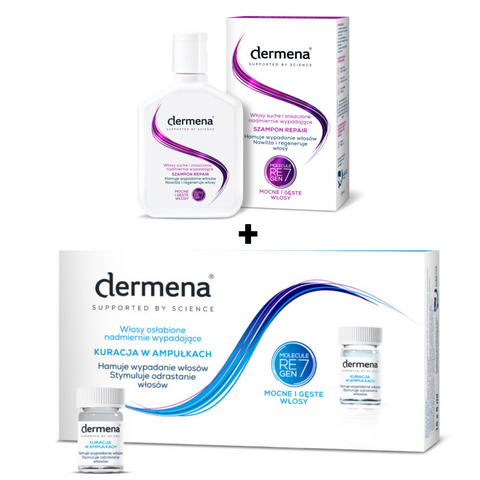 Dermena Hair Treatment Course For hair loss & Regrowth (ampoule+shampoo)
