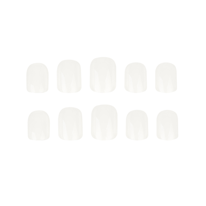 اظافر اكريليك ابيض سكوير اتش كيو