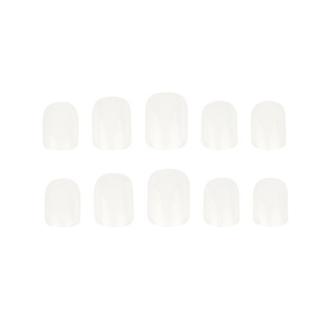 HQ Square White Acrylic Nails