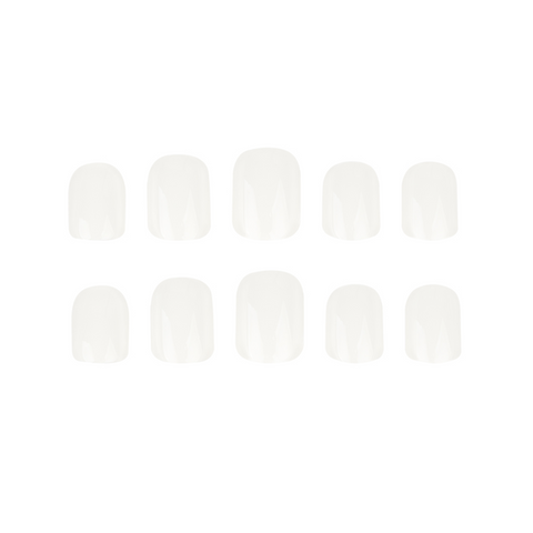 HQ Square White Acrylic Nails