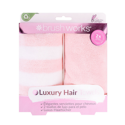 Brushworks Luxury Hair Towels Pack - 2 Pcs