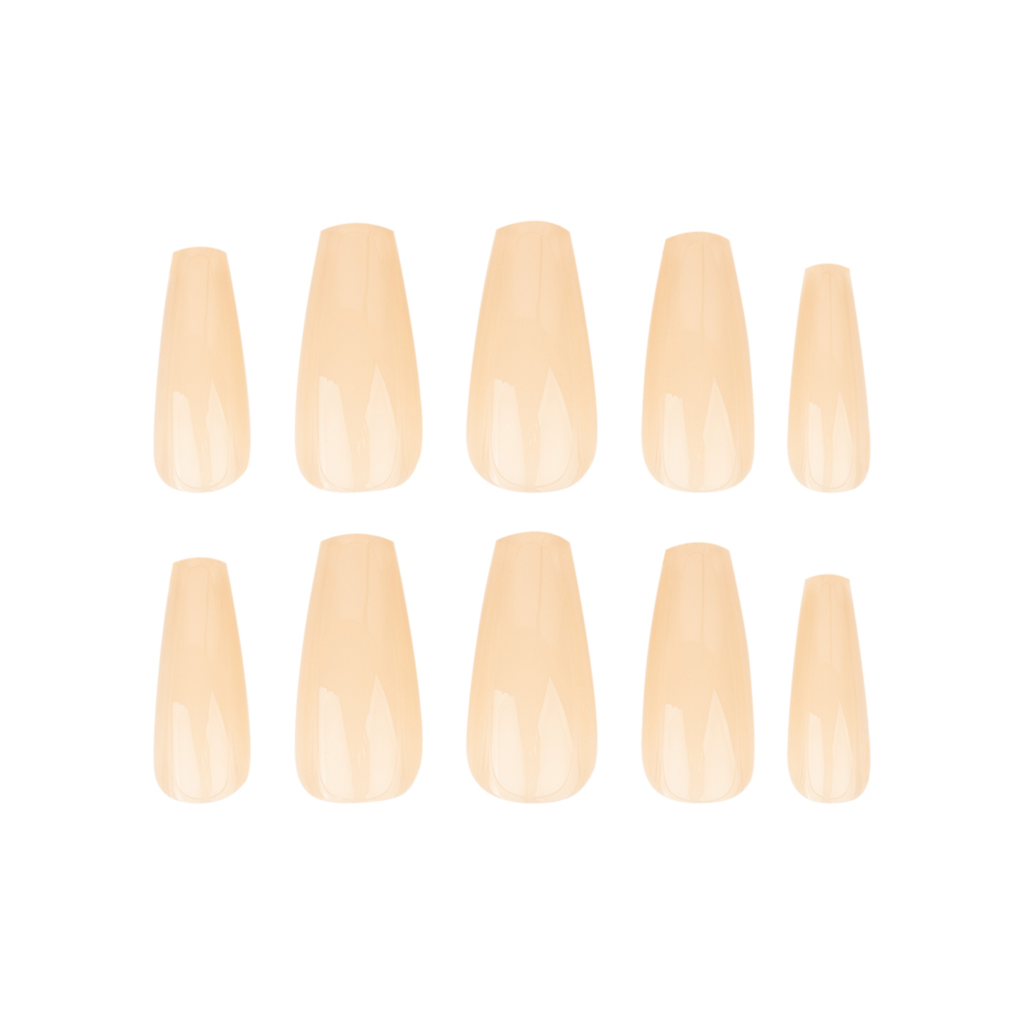 اظافر اكريليك طويلة كريمى اتش كيو