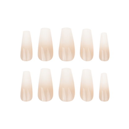 HQ Long Coffin Ombre Acrylic Nails