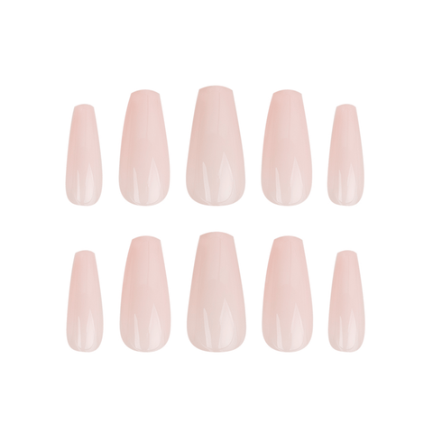 HQ Longe Coffine Baby Pink Acrylic Nails