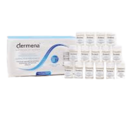 كورس انبات وعلاج تساقط الشعر من ديرمينا (امبولات+بخاخ+شامبو)