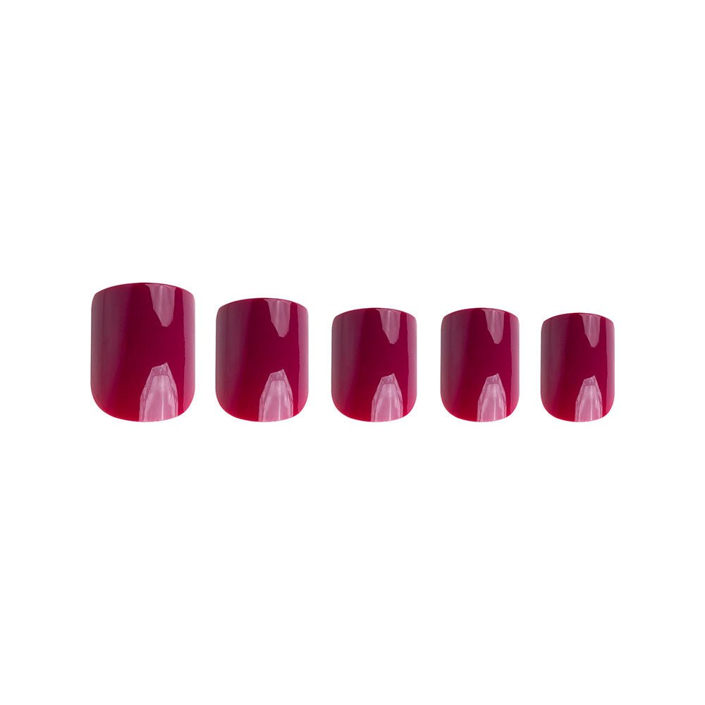 Invogue Wine Red Square Nails