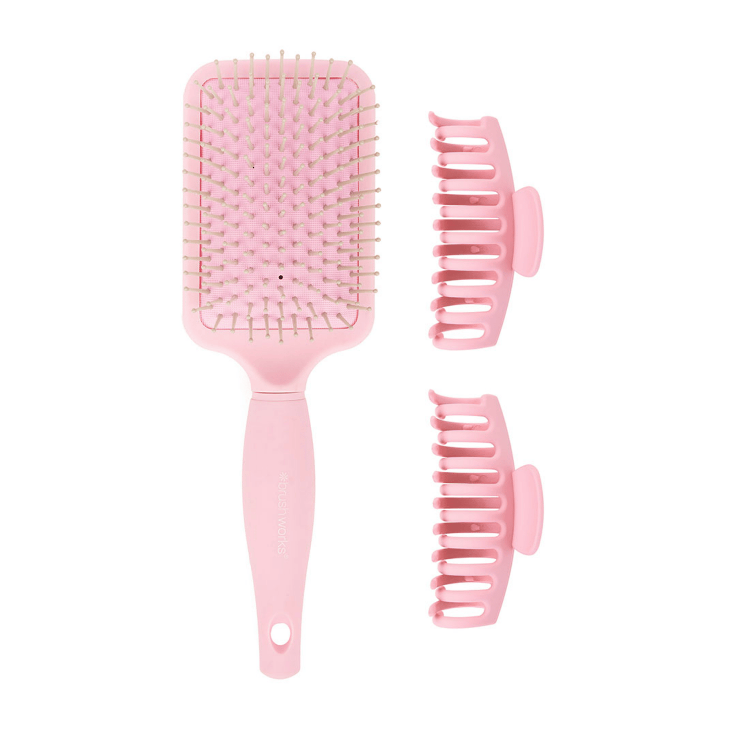 Brushworks Paddle Brush & Claw Clips Set