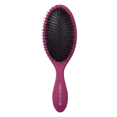 Brushworks  Oval Detangling Hair Brush-Pink