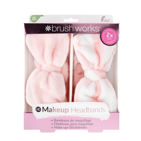 Brushworks Makeup Headbands – 2 Pack