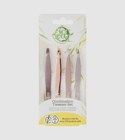 Soeco Rose Gold Tweezers Set 4 Pieces